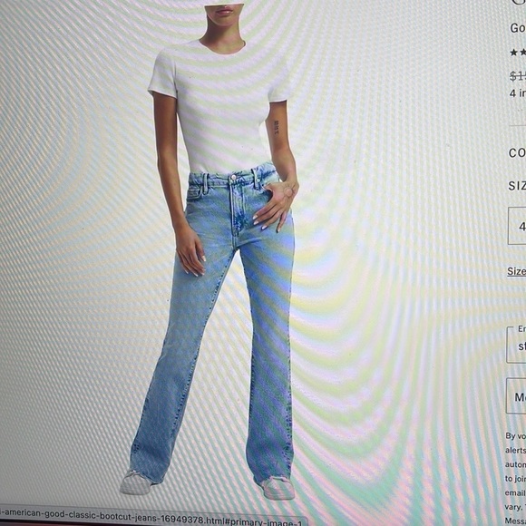 GOOD American Flare Jeans sz 27/2 - Picture 5 of 8